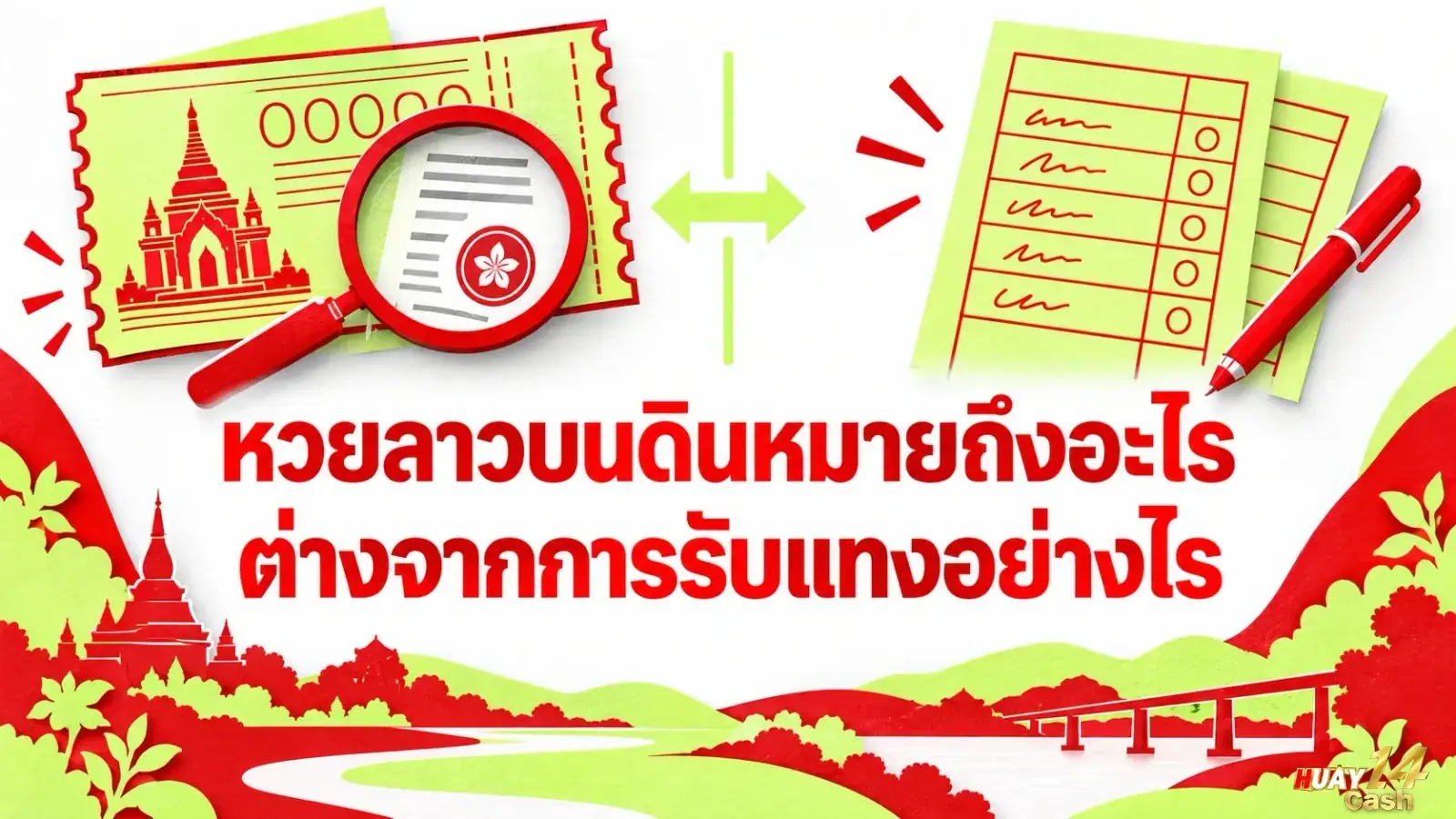 หวยลาวบนดินหมายถึงอะไร ต่างจากการรับแทงอย่างไร - ภาพหน้าปกบทความ